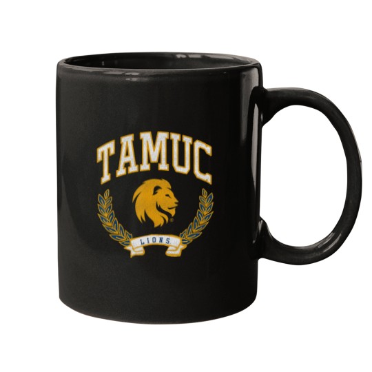 Discover texas am commerce lions victory vintage navy Mugs