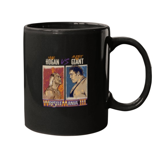 Discover Hulk Hogan Vs. Andre Theiant WrestleMania III Mugs
