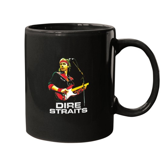 Discover Straits State Sultans of Swing White  Sticker Mugs