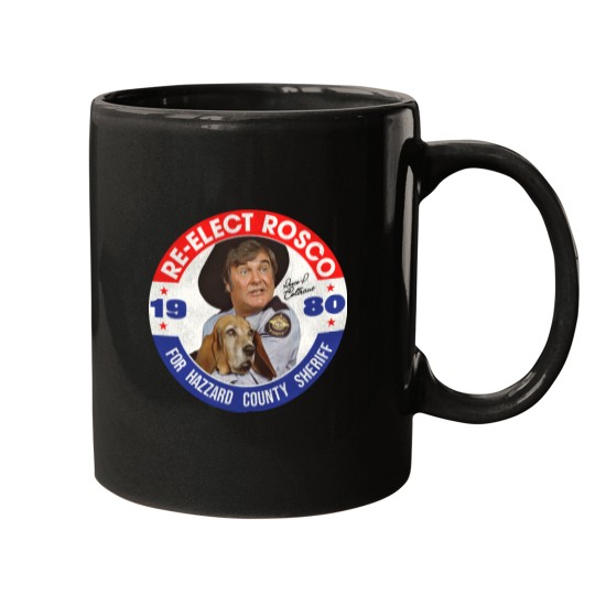 Discover Re-Elect Rosco P. Coltrane for Sheriff Mugs