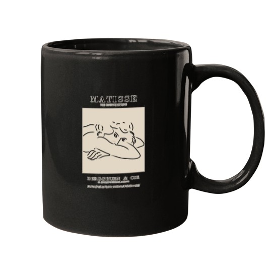 Discover Henri Matisse - Line Drawing of Woman - Essense of Line Poster Mugs