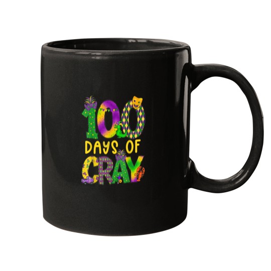 Discover 100 Days Of Cray Mardi Gras 100th Day Teacher7 Mugs