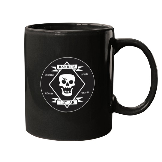 Discover The Bandits - 1st Battalion - 37th Armor Regiment (Clean Style) Mugs