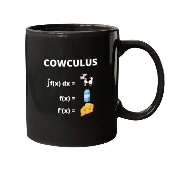 Discover Funny Cowculus Calculus fx dx Cow Milk Cheese Funny Math Meme Mugs