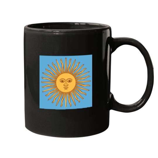 Discover SUN Argentina SUNSHINE SUNNY SOL STAR Sol de Mayo Bandera de Argentina Sky Blue Mugs