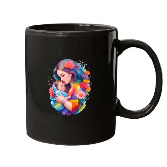 Discover Happy Mothers Day watercolor gif Mugs