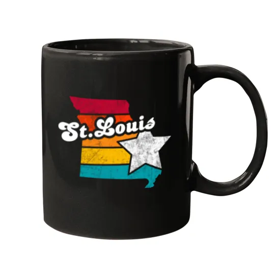 Discover St. Louis Missouri Vintage Distressed Souvenir Mugs