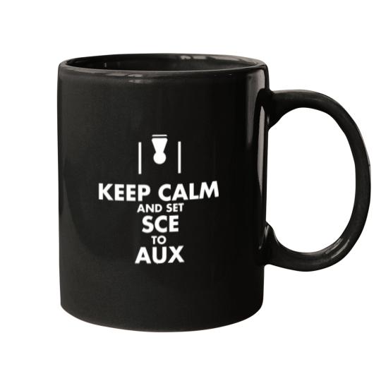 Discover KEEP CALM and SET SCE TO AUX Mugs