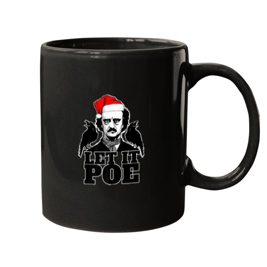 Discover Let It Poe Funny Edgar Allan Poe Christmas Mugs