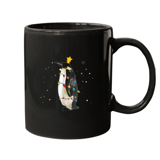 Discover Penguin Funny Penguin Christmas Lights for Men Women 100 Mugs