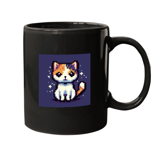 Discover Pixel Calico Cat Mugs