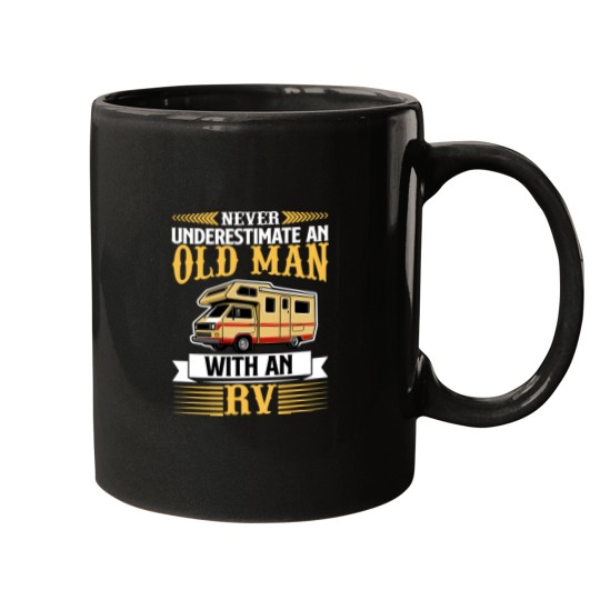 Discover Never Underestimate An Old Man With An RV Funny Camping Mens 443 Mugs