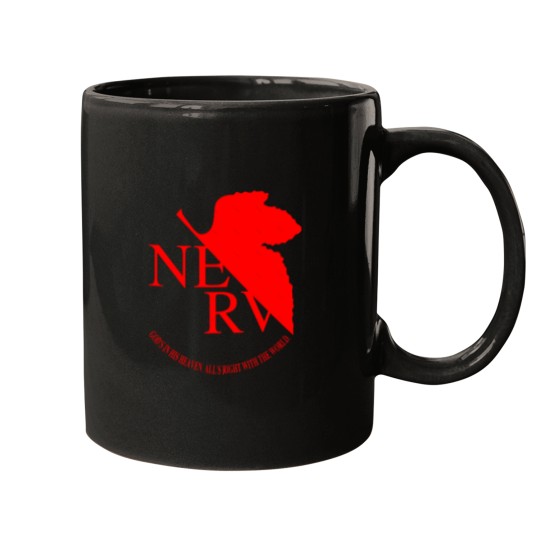 Discover N e r v Logo, Neons Genesis Evangelion Mugs