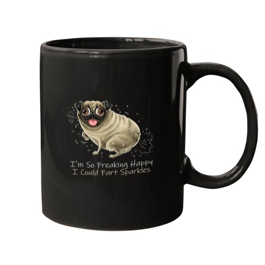 Discover Funny Pug Gift I Fart Sparkles Mugs for Pug Lovers
