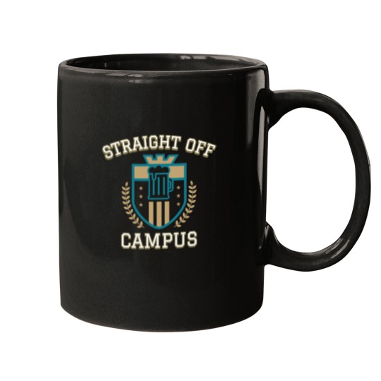 Discover Straight Off Campus-Beer Crest Mugs