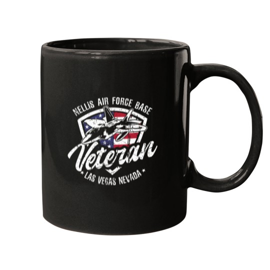 Discover Usaf Nellis Air ForceBase Veteran Las Vegas Nevada Usa Badflower Mugs