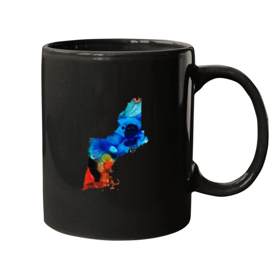 Discover NewEngland - Map By Sharon Cummings Mugs