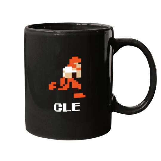 Discover 8 bit Clev eland Football 1 Mugs