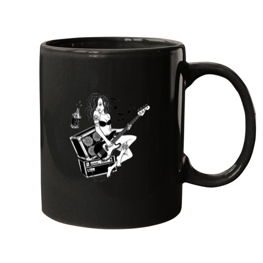 Discover Girl Singer Guitar Rock Mugs