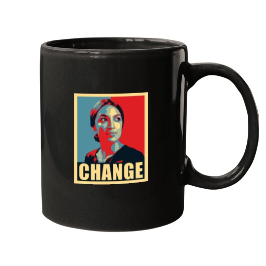 Discover Alexandria Ocasio-Cortez Change Campaign Obama Gift Mugs