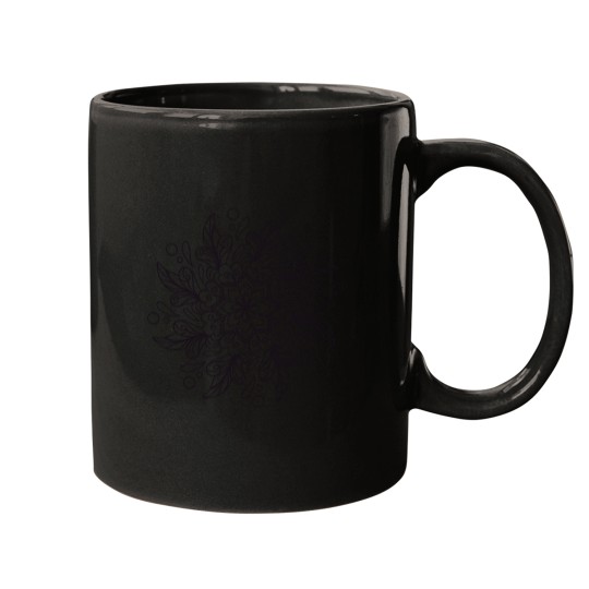 Discover Black Intricate Mandala Design 038 Mugs
