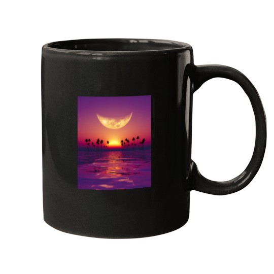 Discover big moon  georgia okeeffe pink moon over water140 Mugs