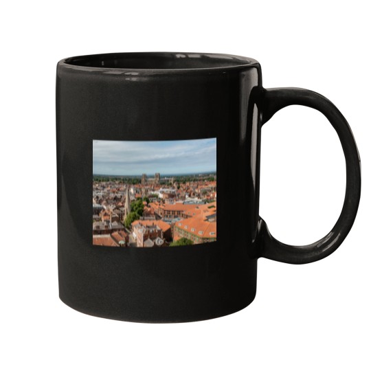 Discover York UK Roofs and York Minster Cathedral Aerial Photo North Yorkshire in SummerT Mugs