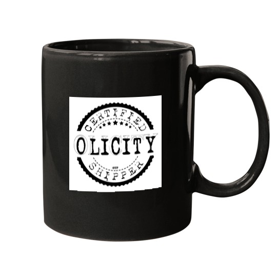 Discover Certified Olicity Shipper Black Stamp Mugs