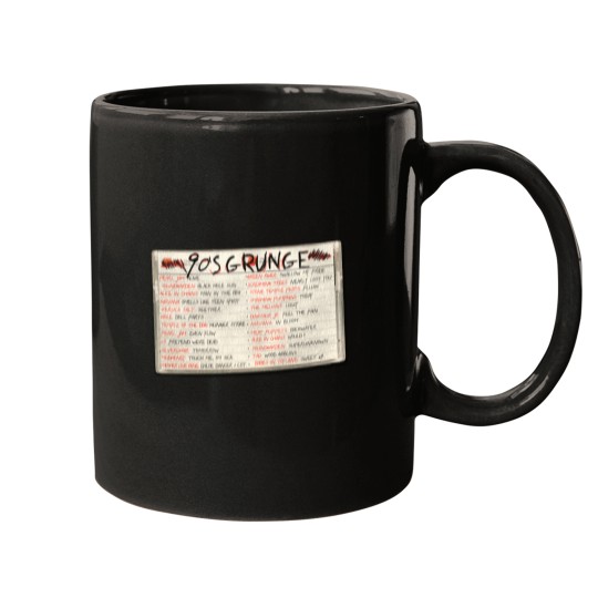 Discover 90's Grunge Rock Tape Cassette Mugs