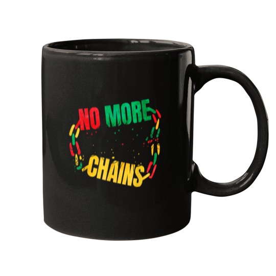 Discover African Heritage No More Chains Freedom Day Logo Mugs