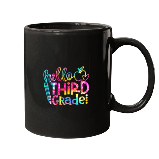 Discover Teacher Job Tie Dye Hello 3rd Grade Teacher Student Back To School Mugs