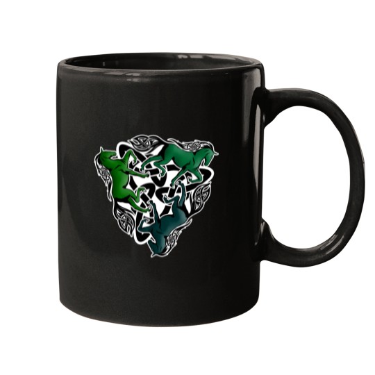 Discover Triquetra Green Horses Mugs