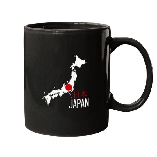 Discover japan flag japanese map souvenir japanese family s Mugs