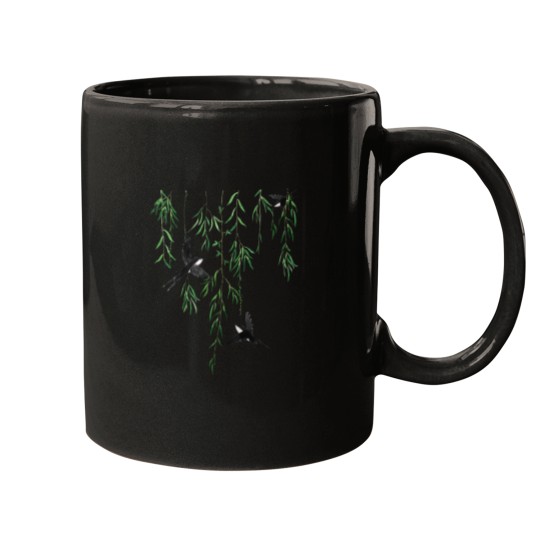 Discover 3 swallows and willow leaves Active Mugs