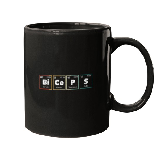 Discover Bodybuilding Weightlifting Biceps Periodic Table Elements Mugs