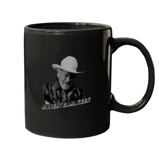 Discover Robert Earl Keen Black White Design T-Shirt T-Shirt Mugs