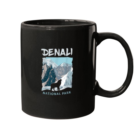 Discover Denali National Park US Wolf Alaska Wolves Mugs