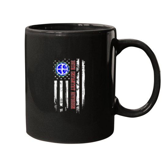 Discover 35th Infantry Division Veteran USA Flag Veterans Day Xmas Mugs