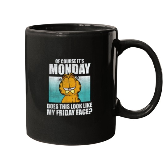 Discover Garfield Of Course Its MondayFriday Face Mugs