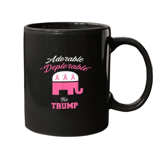 Discover Trump Republican Elephant Cool Breast Cancer Awareness Mugs