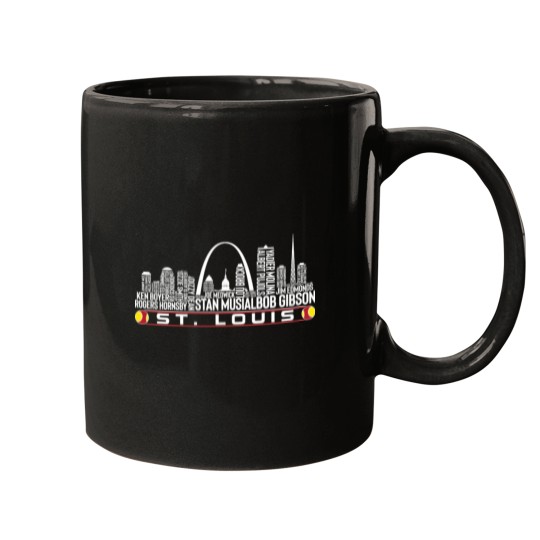 Discover St Louis Baseball Team All Time Legends St Louis City Skyline Mugs