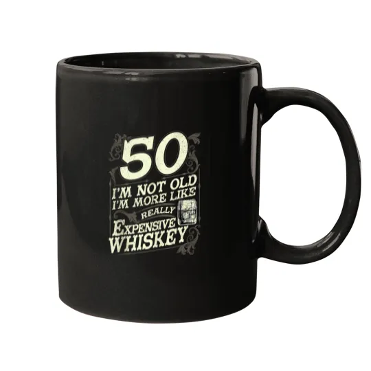 Discover 50 Years Old Whiskey Bourbon 50th Birthday Whiskey Drinker Mugs