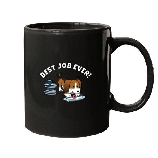 Discover Basset Hound Best Job Ever Mugs
