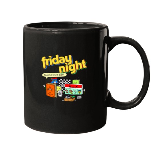 Discover Friday Night board games toys music and books Mugs