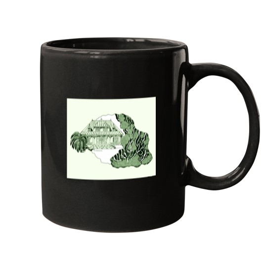 Discover Reunion Island. Variant in green Active Mugs