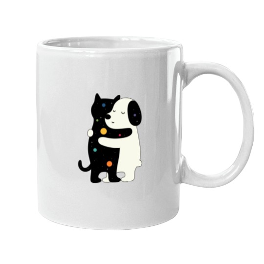 Discover Universe Soulmate AT LEAST MY CAT LOVES ME Mugs
