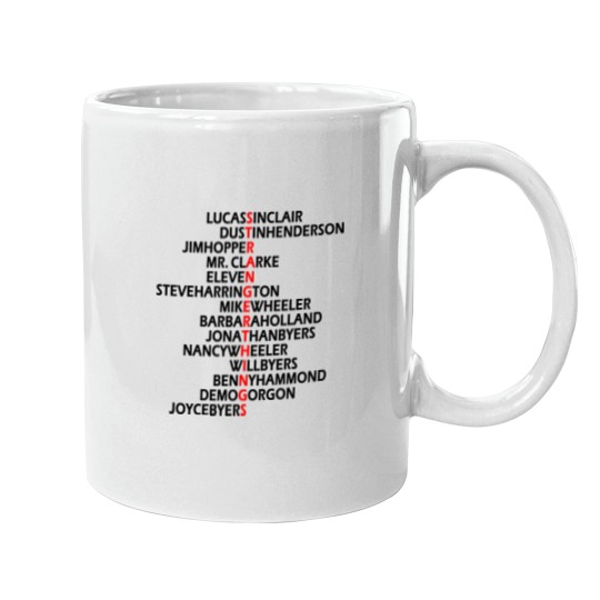 Discover Names of Strangers Things Mugs