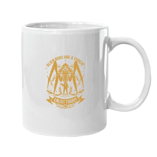 Discover Helldivers 2 Enlist Today Mugs | alien bugs