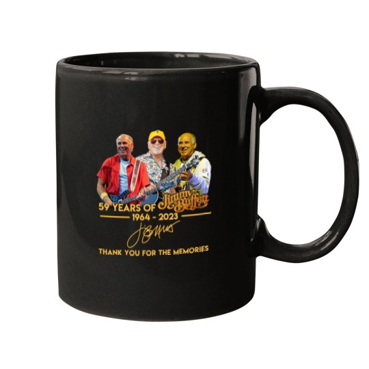 Discover Vintage Jimmy Buffett 59 Years Anniversary 1964 - 2003 Mugs