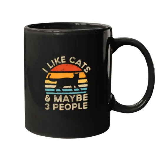 Discover i like cats and maybe 3 people t Mugs